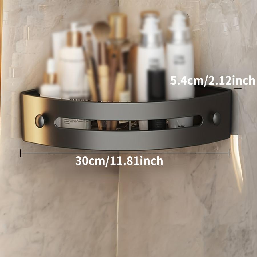"Wall-Mount" 1/2-Pcs Space-Saving Corner Shower Caddy - Wall Mounted, No-Drill Plastic Storage Shelf for Bathroom & Kitchen Essentials