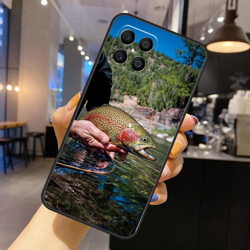 Trout Fish Fishing Case For Honor Magic 7 6 5 Lite Cover For Honor 200 400 Pro 50 70 90 X9 X8a X8b X9a X9b X9c