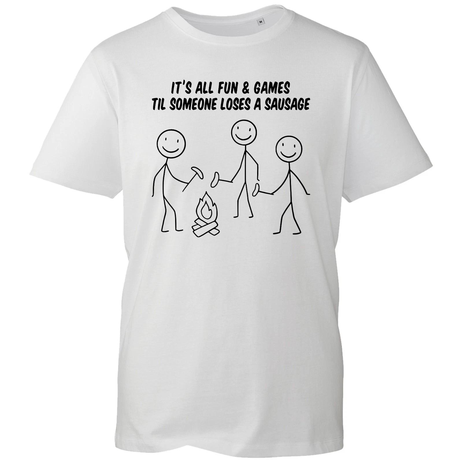 It s All Fun And Games Until Someone Loses A Sausage Funny Mens Unisex T-shirt 3XL