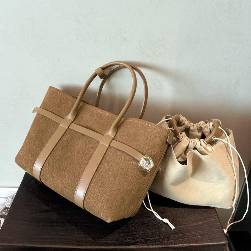 

New Garden Bag Tote Bag Large Capacity Vintage Grain Frosted Suede Leather Soft Ladies Handbag 28cm*20cm*13cm
