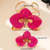 Exaggerated Flower Bracelet Bohemian Open Floral Arm Cuff Flower Bracelet Ring Set  Gatherings