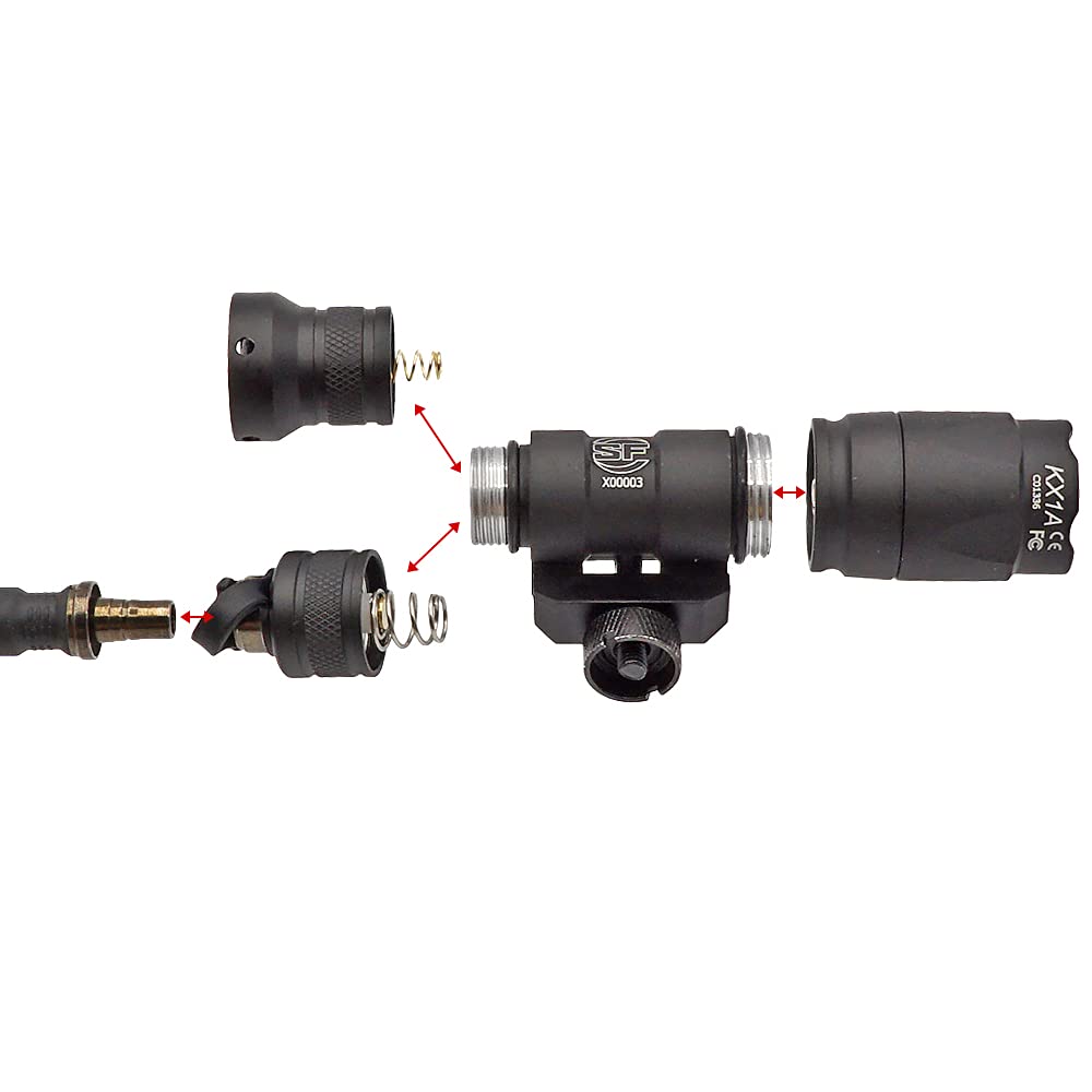 [Military Garage] SF Engraved M300A Type Scout Light & Two-Phase Click Remote Switch, Compatible with 20mm Rails, High-Intensity White LED