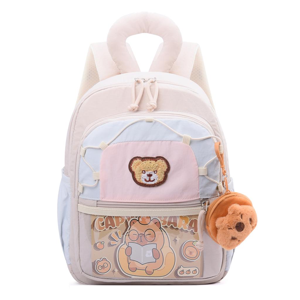 Schoolbag Korean Version Fashion Contrasting Color Boys and Girls Backpack Kindergarten Primary School Bag 1011 New Children's Small Backpack