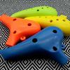 Alto Plastic Ocarina in C Key with Resin Brass Pipe 12-Hole (Blue)