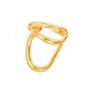 Stainless Steel Geometric Chic Women's Ring with Streamlined Design