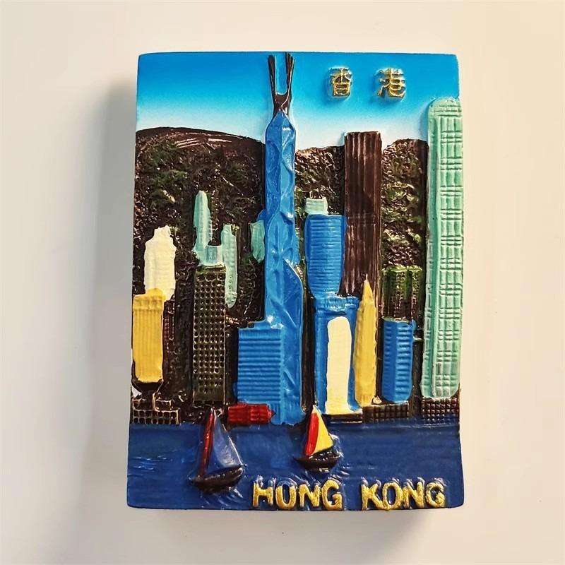 Hongkong Fridge Stickers China Macau Travelling Souvenirs Victoria Harbor Fridge Magnets Home Decoration Wedding Gifts