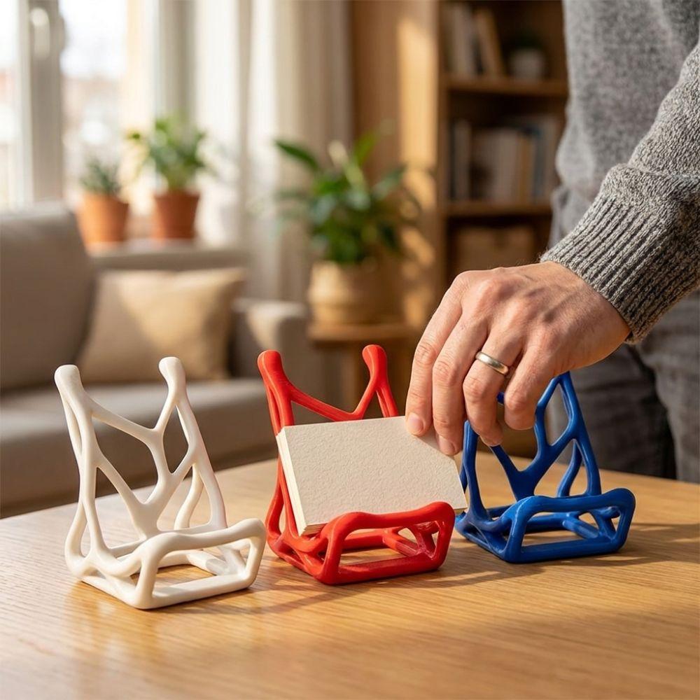 3D Printed Skeleton Bone Phone Stand Hands-free Viewing Anti-slip Desk Decor Card Holder Plastic Novelty Card Stand Organizer