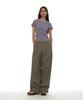 PARTIMENTO WOMEN Detachable Layered Chino Skirt Pants_Warm Gray
