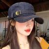 Cotton Denim Flat Top Hat Spice Girls Retro Baseball Cap Fashion Equestrian Hat Streetwear