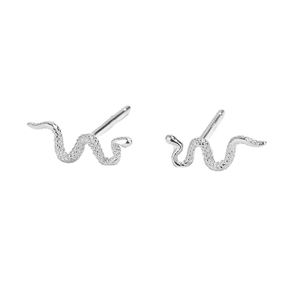 

POMOiii S925 стерлингового серебра микроцирконий серьги-гвоздики в виде змеи женские 2022 новые холодный ветер маленькие серьги-гвоздики в форме змеиных ушей
