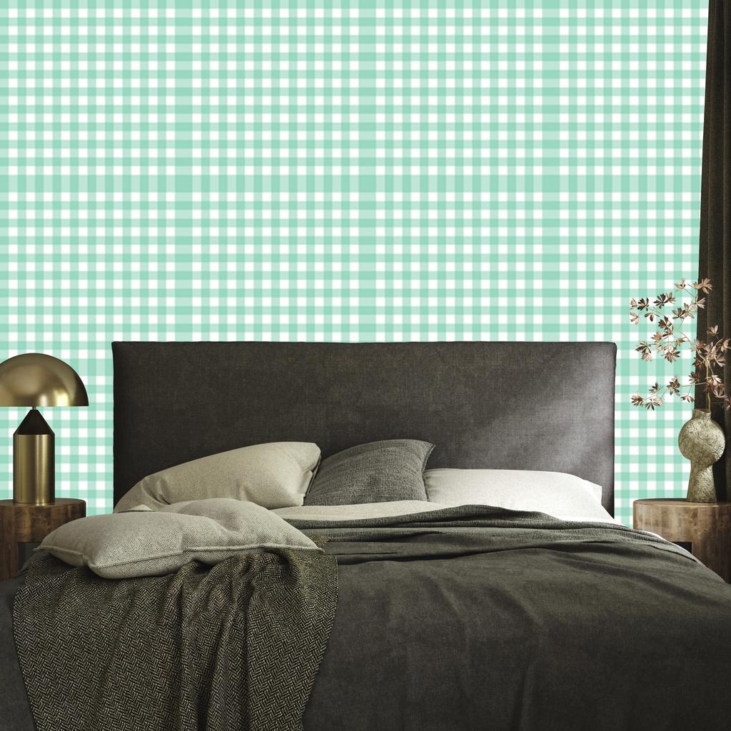 Mint Fabric Pattern Wallpaper for Living Room and Bedroom 50x1000