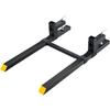 Pallet Forks, 2000 Lbs Clamp On Pallet Forks, 43" Total Length Tractor Bucket Forks with Adjustable Stabilizer Bar, Heavy Duty Pallet Forks for