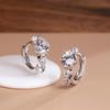 2025 New Trendy 925 Sterling Silver Hoop Earrings for Women Super Flash Zircon Casual Temperament