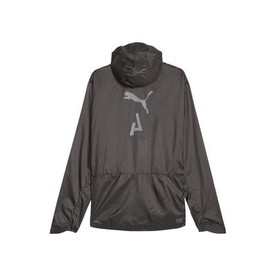 M Seasons Hafif Katlanabilir Trail Koşu Kapüşonlu Ceket Logo Baskılı Erkek Ceketleri Siyah 524134-01