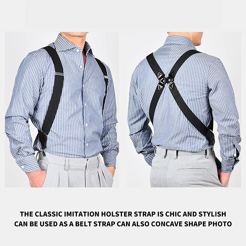 Vintage Suspenders for Men Wedding Party Formal Casual 2.5cm Wide Adjustable Elastic Trouser Braces Strap Belt