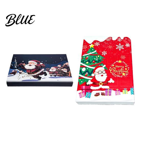 Christmas Decoration Boxes 24 Empty Xmas Advent Packaging Box Countdown Gift Calendar with Containers Slots