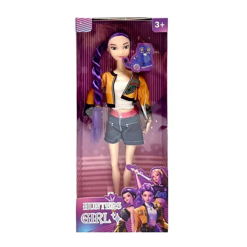 3/Pcs 30cm Anime KPop Demon Hunters Girl Group RUMI MIRA ZOEY Vinyl Doll Figurine Figure Action Pvc Models Toy Ornaments Gift