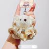 Small Pearl Skirt Bear Plush Keychain With Durable Rope For Bag Decoration Gift