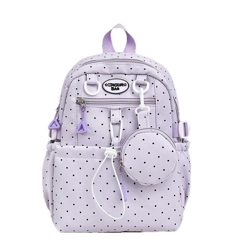 Schoolbag Korean version small fresh polka dot schoolbag female junior high school high school student college student casual backpack