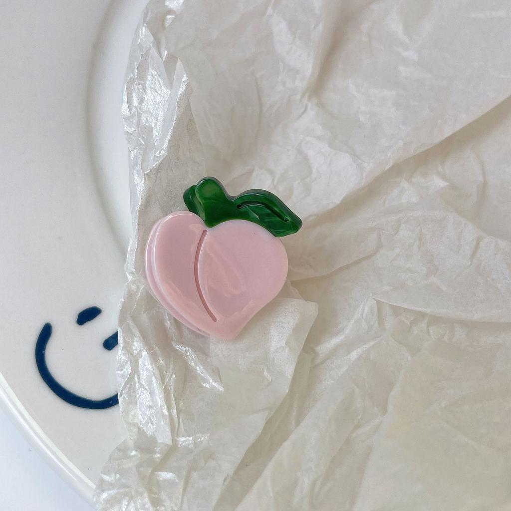 Cartoon Fruit Grabber Cute Strawberry Lemon Cherry  Acetate Hair Clip  Grape Bangs Crushed Hair Clip  Top Clip Hair Accessory