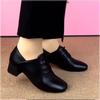 Coarse heel single shoes women's autumn 2025 new versatile soft sole fashion women's shoes medium heel leather shoes popular dance shoes women