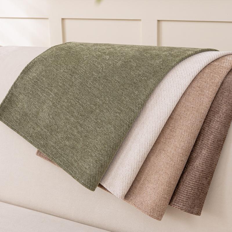 Light Luxury Solid Color Sofa Seat Cushion  New Four-Season Universal Simple High-End Cloth Cover Sofa Cover