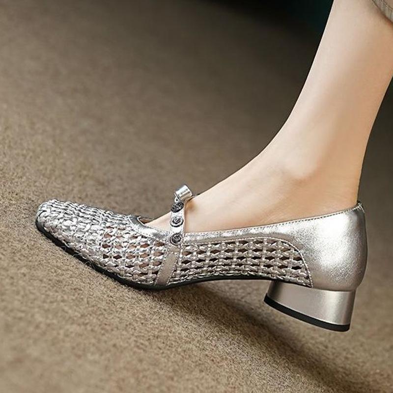 Fashion Women Heeled Shoes Fashion Dress Summer Sandals Designer Shallow New Women 2025 Casual Walking Cozy Brand Zapatillas De Mujer