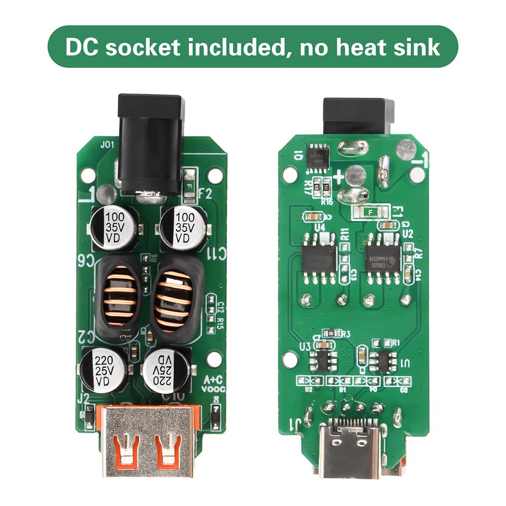 DC9V-30V Vehicle Step-Down Charging Module VOOC Multi-Protocol USB A 30W + Type C 20W Dual-Port Independent Fast Charging Module