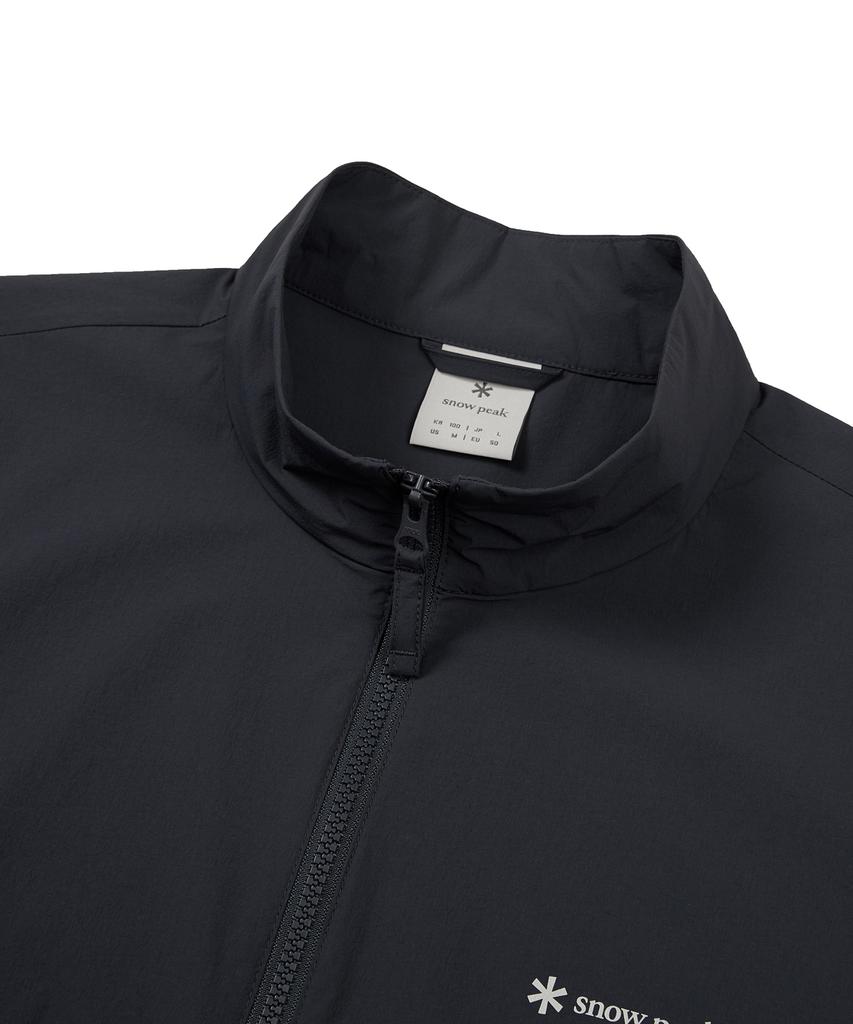 Snowpeak Apparel Thin Tech Woven Stand Neck Windbreaker Charcoal Navy (S24Mmswb34)