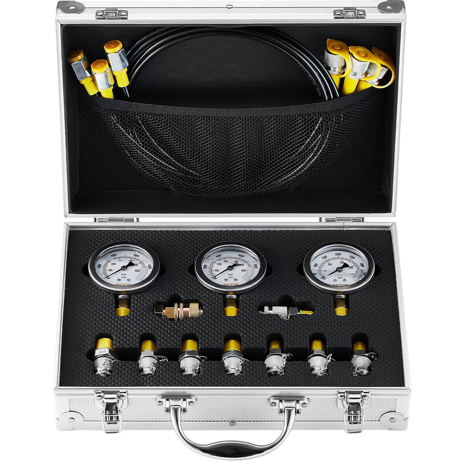 VEVOR Hydraulic Pressure Test Kit, 250/400/600bar
