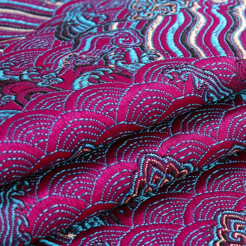 Ancient Style Silk Satin Fabric for Traditional Chinese Tang Suit Cheongsam Embroidered Hanfu Material Handcraft Packaging Cloth