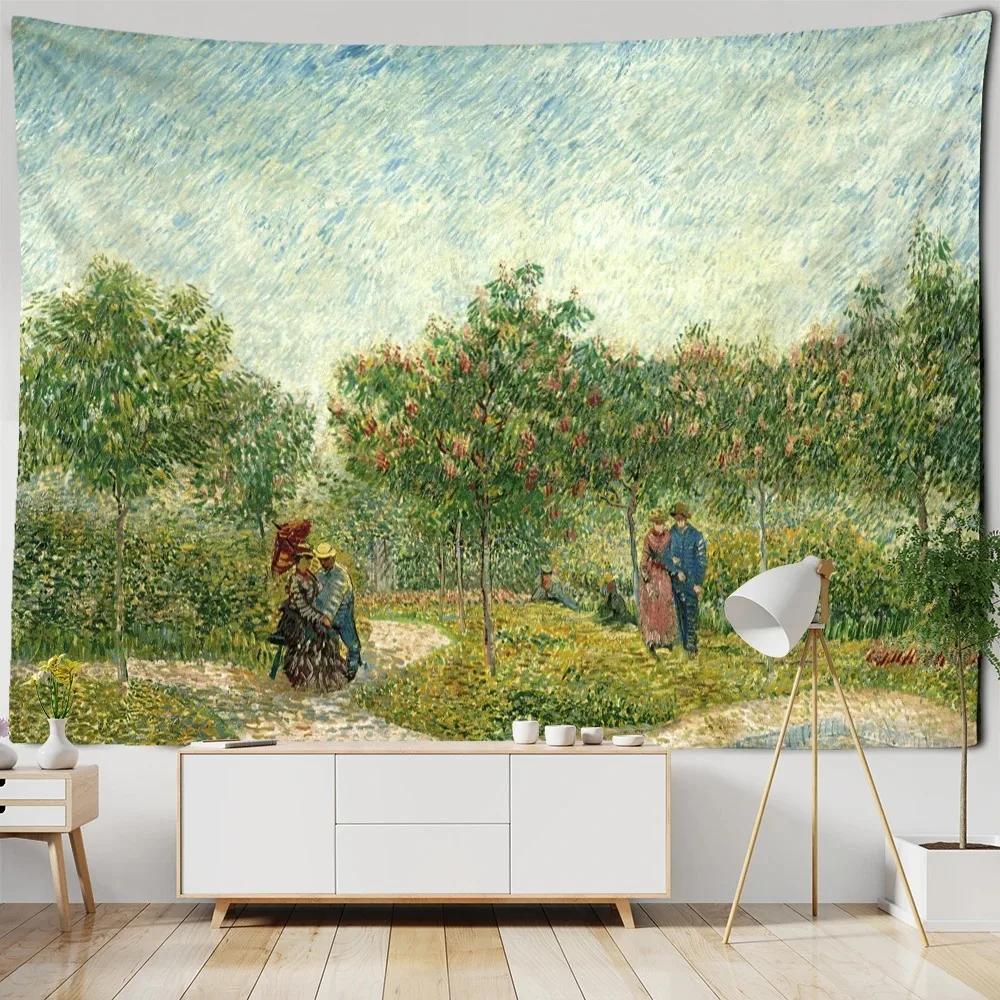 Natures Canvas Tapestry Lush Forest Vibrant Fields Unique Wall Art for Home Decor Living Room Art Lover Gift