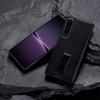Metall-Ständer-Hülle für Sony Xperia 1 5 10 III 5 II 10 IV Schlichte PU-Leder Stoßfeste Hülle für Xperia 1 IV 5 IV XQ-CT54