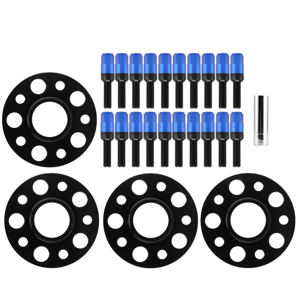 Car Hub Centric Wheel Spacers Kit 15mm 20mm Replacement for W203 C Class C230 C240 C320 C32 2002-2007(Bleu )