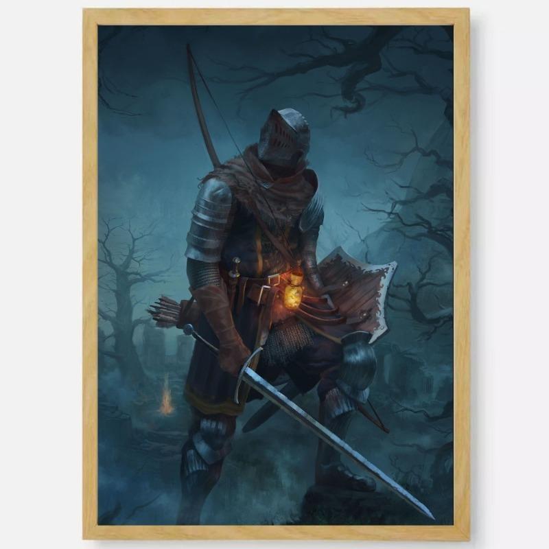 

Игра D-Dark Souls 3 2 Плакат HD искусство липкая стена водонепроницаемый дом гостиная спальня бар эстетическое украшение 21cm×30cm NoFrame