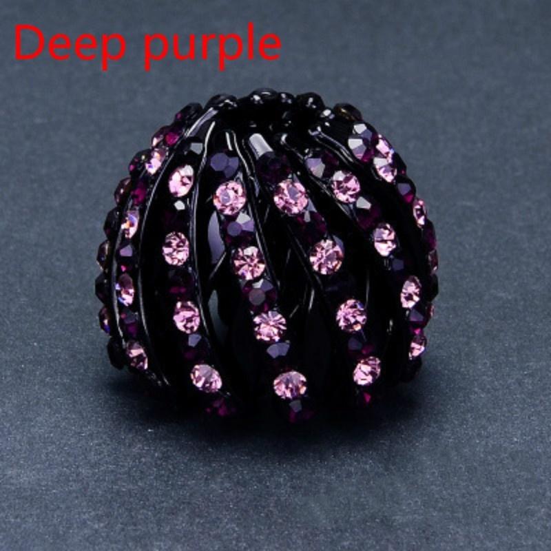 Xiaomi Rhinestone Hair Bun Maker Korean Style Hair Ring Elegant Hairpin Crystal Hair Accessory For Women Bridal Party Headpiece