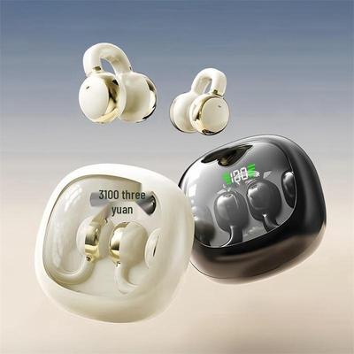 2025 Wireless Bluetooth Open-Ear Clip-on Earbuds with Digital Display for Sports Running