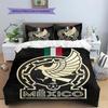 Mexico national football logo Pattern Bedding Home Decoration Birthday Gift (1 * duvet cover + 2 * pillowcase, without core),fan merchandise.