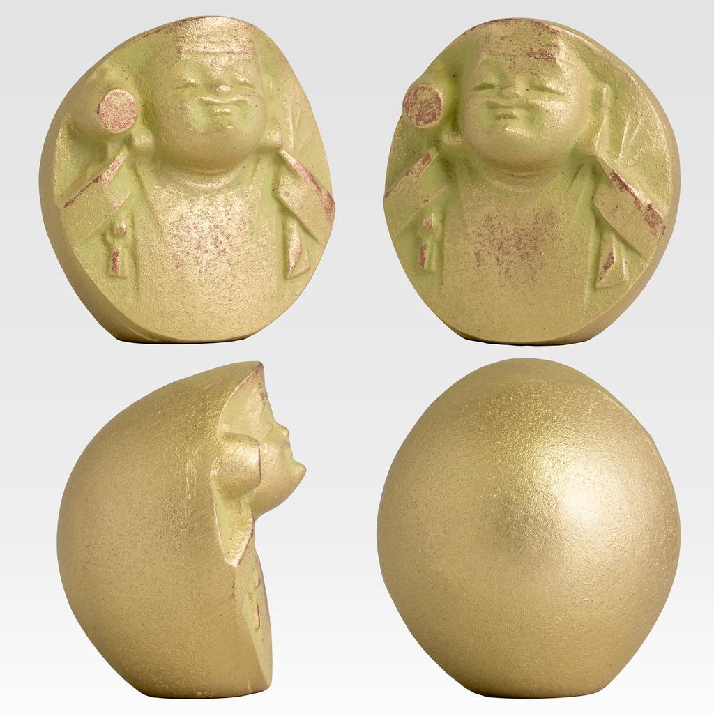 Two Lucky Gods Ebisu Daikokuten Nitten Sculptor Sotaro Saegusa Statue Ornament Seven Lucky Gods Ebisu Takaoka Copperware & Prototype_Buddha (Fukujin)