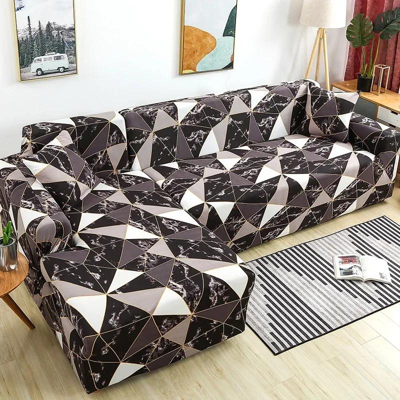 Corner Sofa Covers for Living Room Elastic Slipcovers Couch Cover Stretch Sofa Towel L Shape Chaise Longue