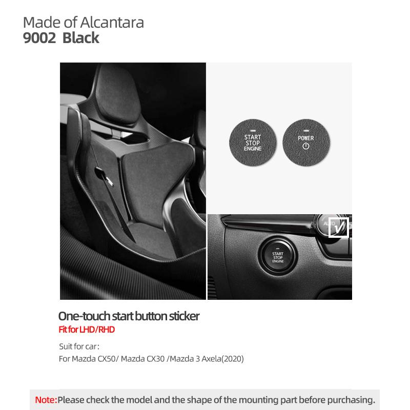 Betterhumz For Mazda 3 Axela CX50 CX30 - Made of Alcantara Engine Ignition Start Stop Trim Stickers Car Interior Accessories