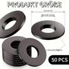 120-Piece Black Nylon Insulating Flat Washer Set with Plastic Gaskets