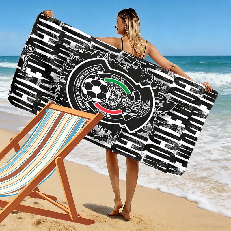 Selección Nacional de México Print Beach Towel, Large Soft Quick Dry Towel for Beach Camping Swimming