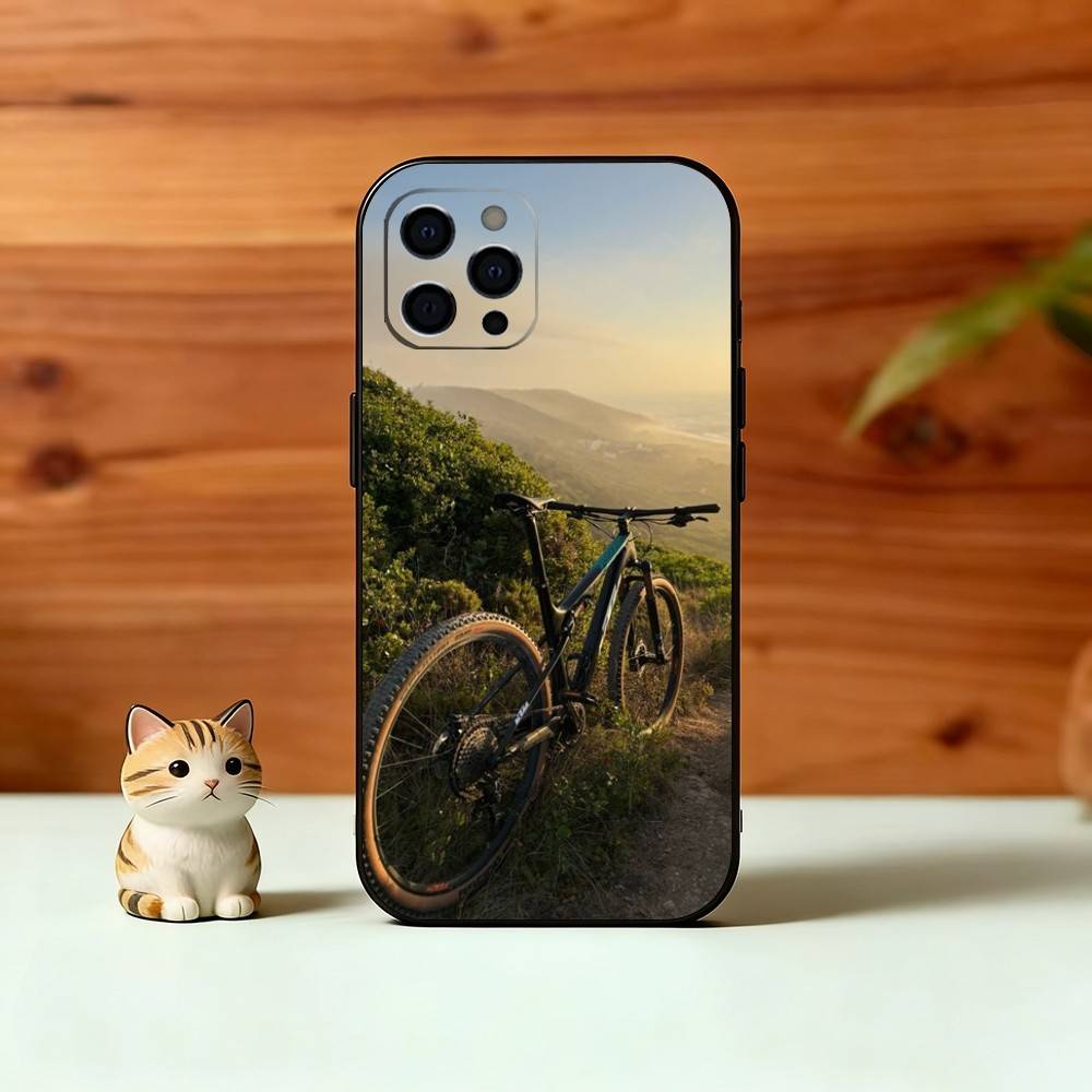 C-Cool M-Mountain Bicycle Bike Phone Case For iPhone 17, 16,15,14,13,12,11 Plus,Pro Max, Others Soft Black Cover
