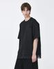 ZIOSONGZIO Dadaism Woven Layered T-Shirt Black Zi3Ts303Bk