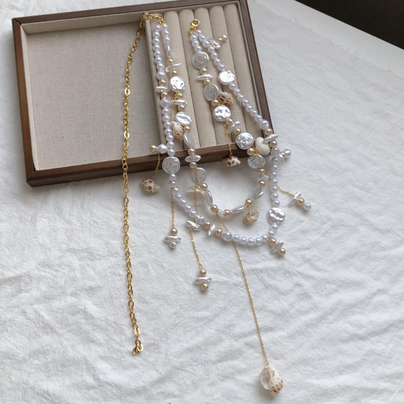 Beach Vacation Shell Waist Chain Layered Tassel Pearl Waist Decoration Waist Belt Body Chain Female Clothing Accessories