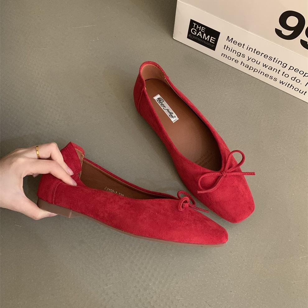Fashion Bailamos Autumn Women's Flats Square Toe Mary Janes Shoes Soft Ballet Shoes Female Button Strap Shallow Dress Shoe Mujer