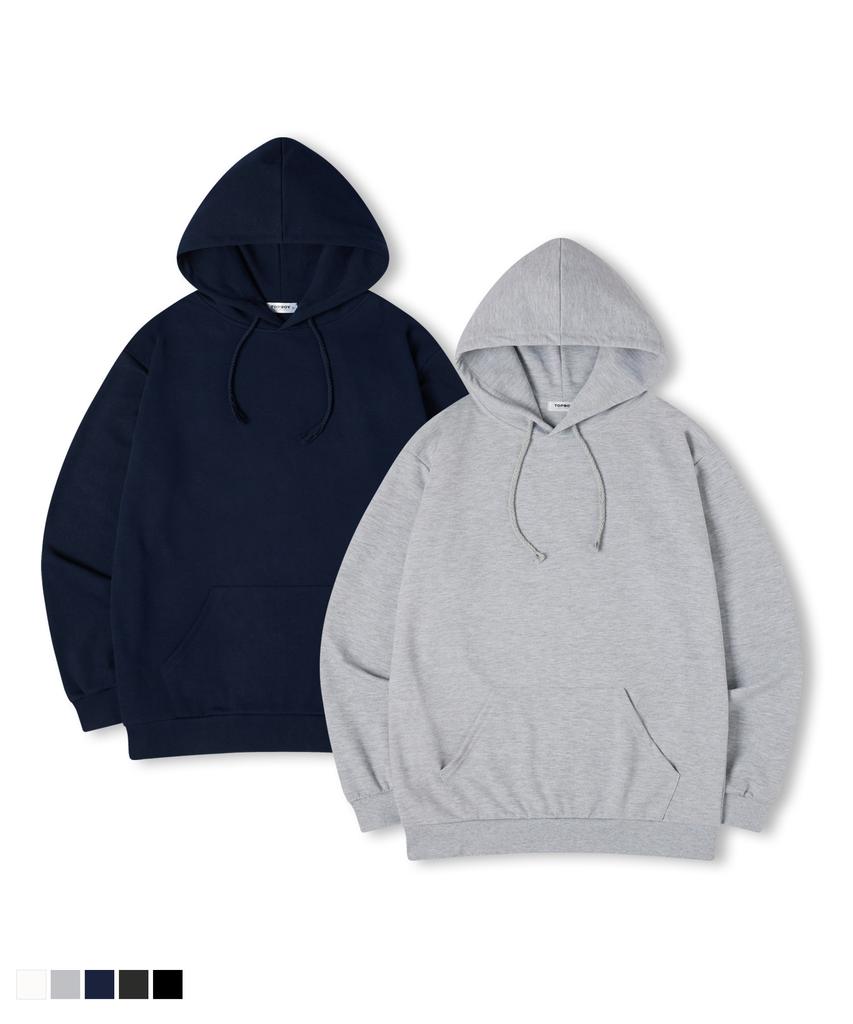 [Non-Fleece Or Fleece-Lined] Easy Hooded Sweatshirt 5 Colors (C Type)