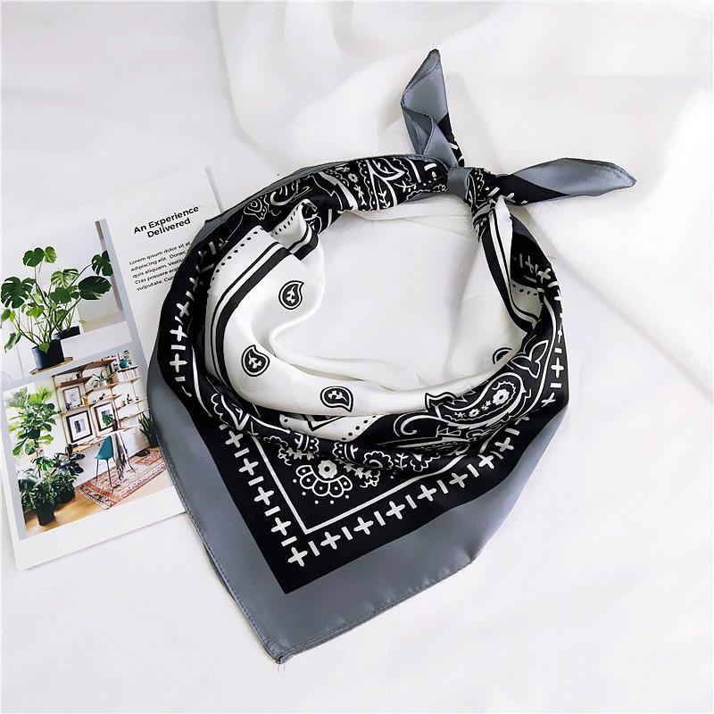 Fashion Decoration Scarf Hairband Tie Hair 70 Small Square Scarf Silk Scarf Women'S Spring And Autumn Versatile Small Scarf Professional Scarf