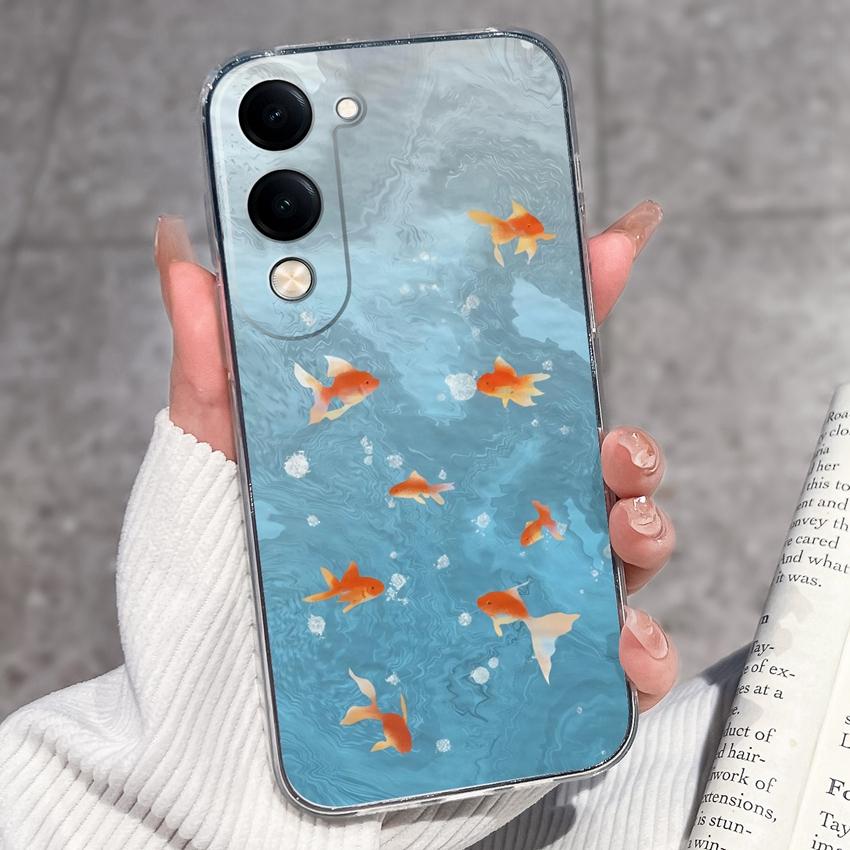 Fashion Casing For Vivo Y04 Y02 Y02a Y02s Y400 Pro X200 Ultra X200s Phone Case Lovely Cat Panda Shell Transparent TPU Soft Silicone Shockproof Housing
